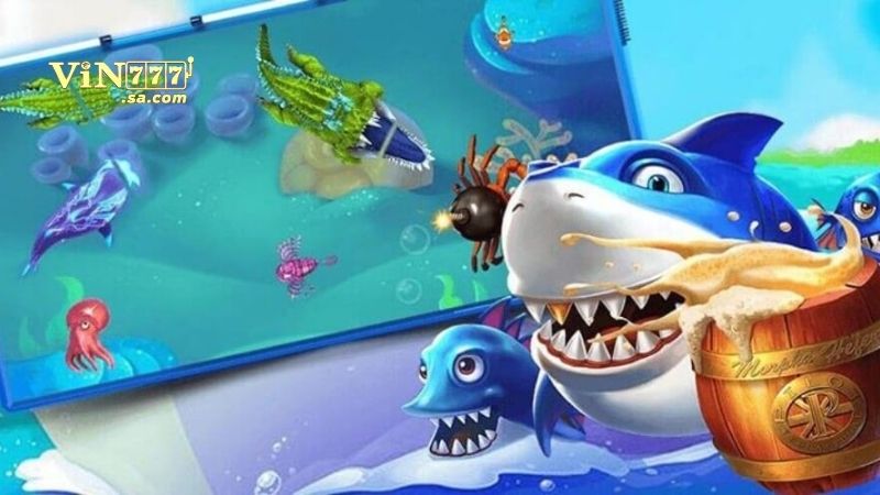 Bắn cá VIN777 2 Giao diện đẹp mắt cùng nhiều tính năng chơi game thú vị