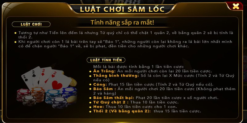 Sâm Lốc Vin777 2 Luật chơi game bài khá đơn giản