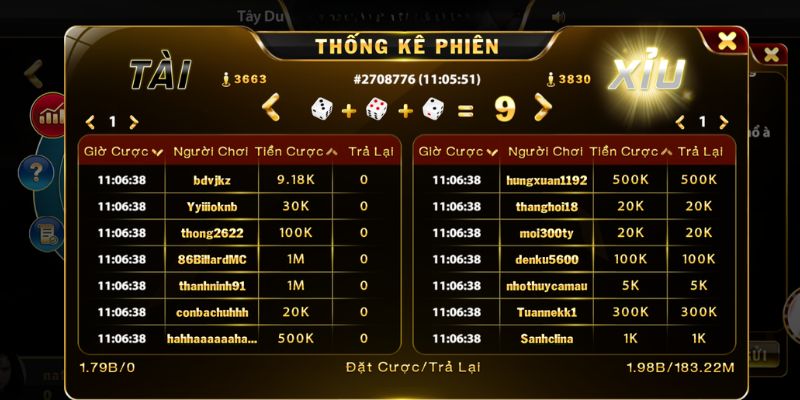 Tài Xỉu Vin777 3 Tài Xỉu tại Vin777 được trang bị đầy đủ các tính năng hỗ trợ