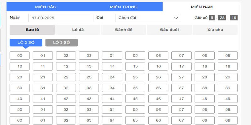 Xổ số Vin777 2 Xổ số 3 miền đã quá quen thuộc với nhiều người